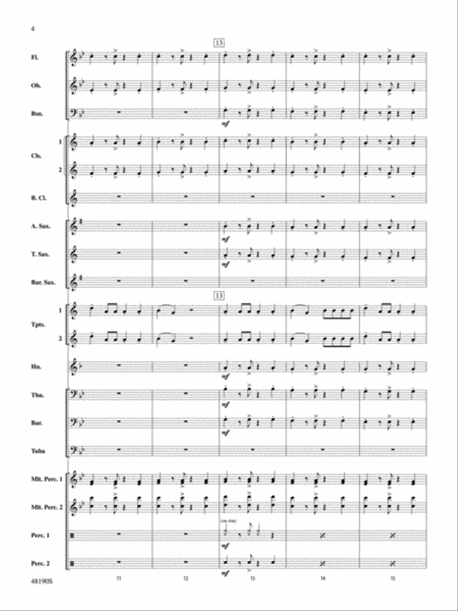 Con Calma (Remix): Score Concert Band scores gallery preview page 4
