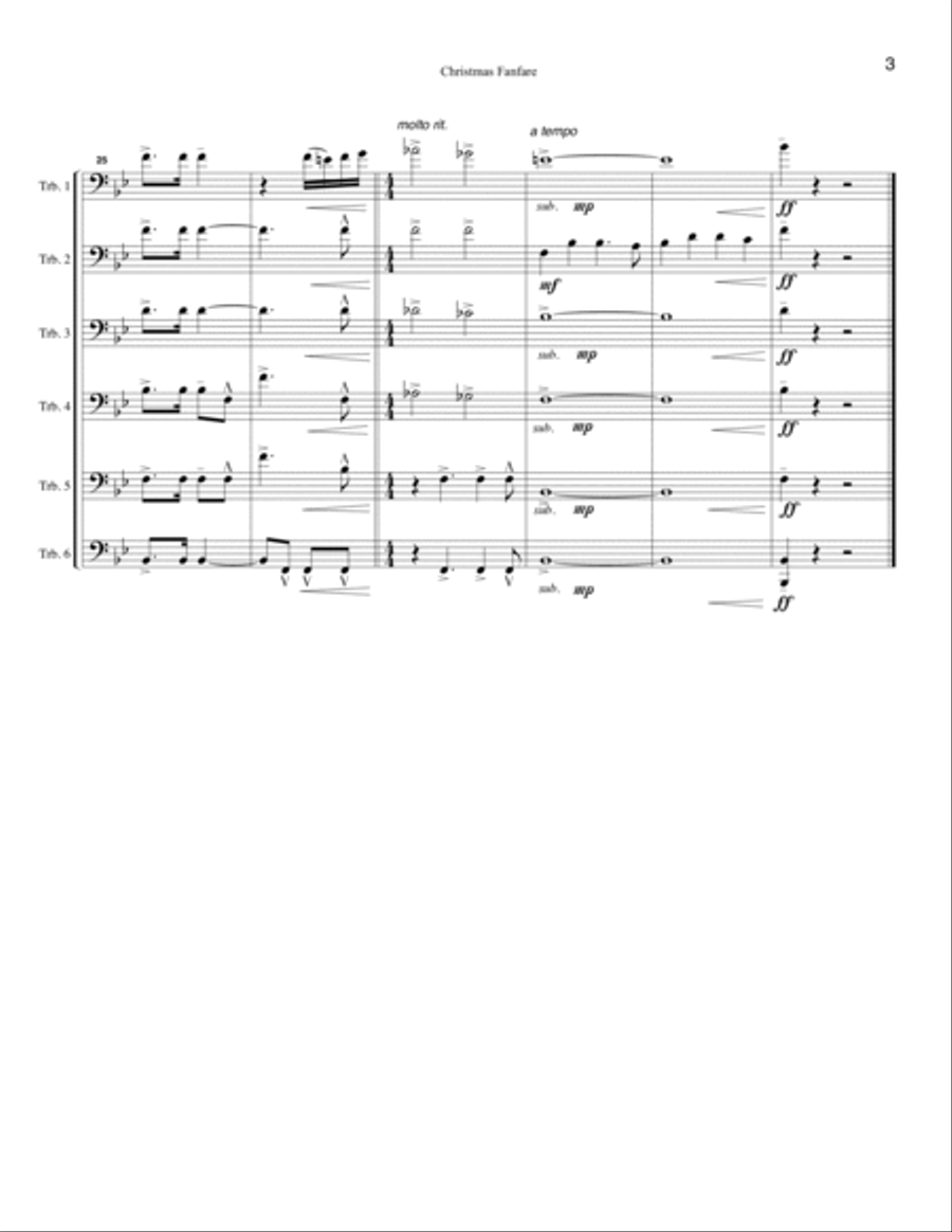 Christmas Fanfare Brass Ensemble scores gallery preview page 4