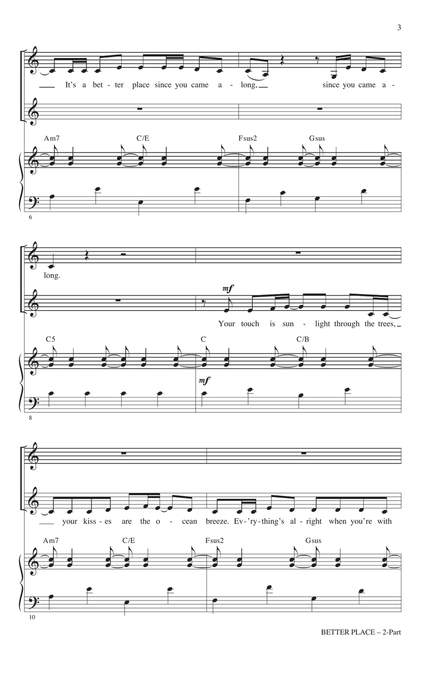 Better Place (arr. Ed Lojeski) 2-Part scores gallery preview page 2