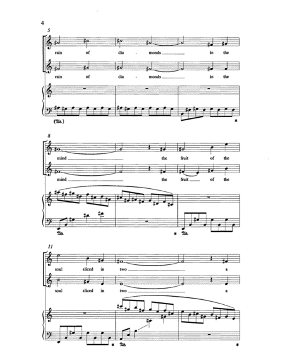 Love Is a Rain of Diamonds SSA scores gallery preview page 4