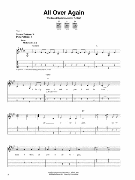 Johnny Cash: I've Been Everywhere sheet music for voice, piano or