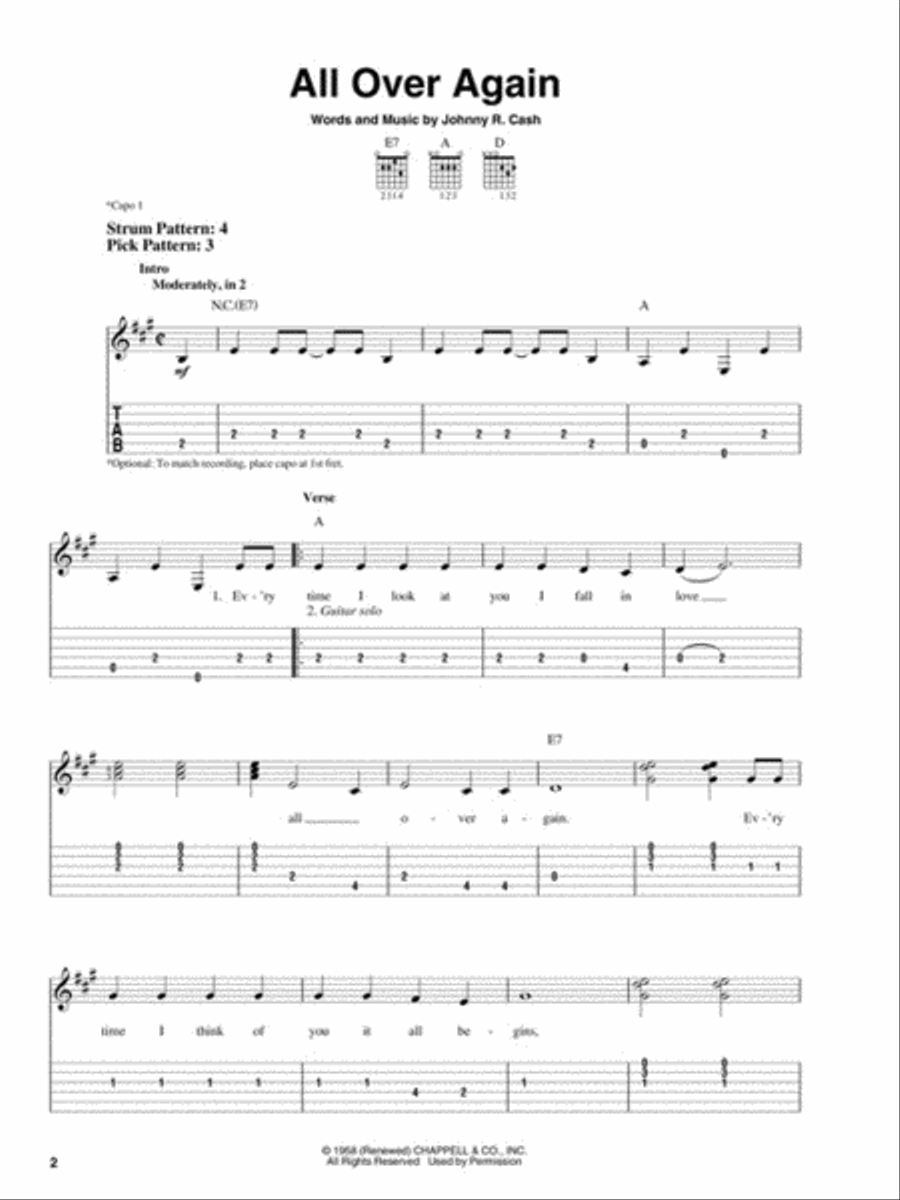 Johnny Cash: I've Been Everywhere sheet music for voice, piano or