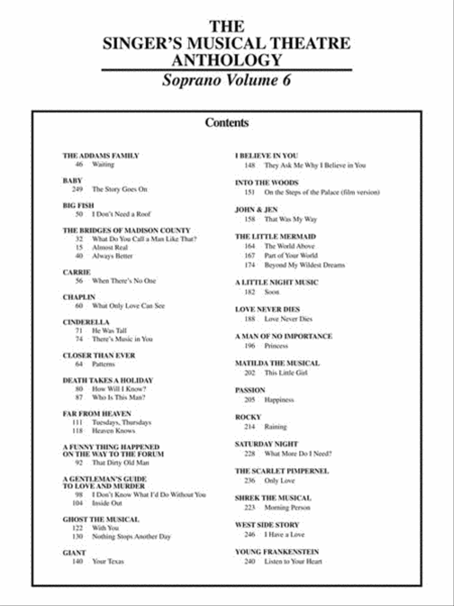 Singer's Musical Theatre Anthology – Volume 6 Voice scores gallery preview page 4