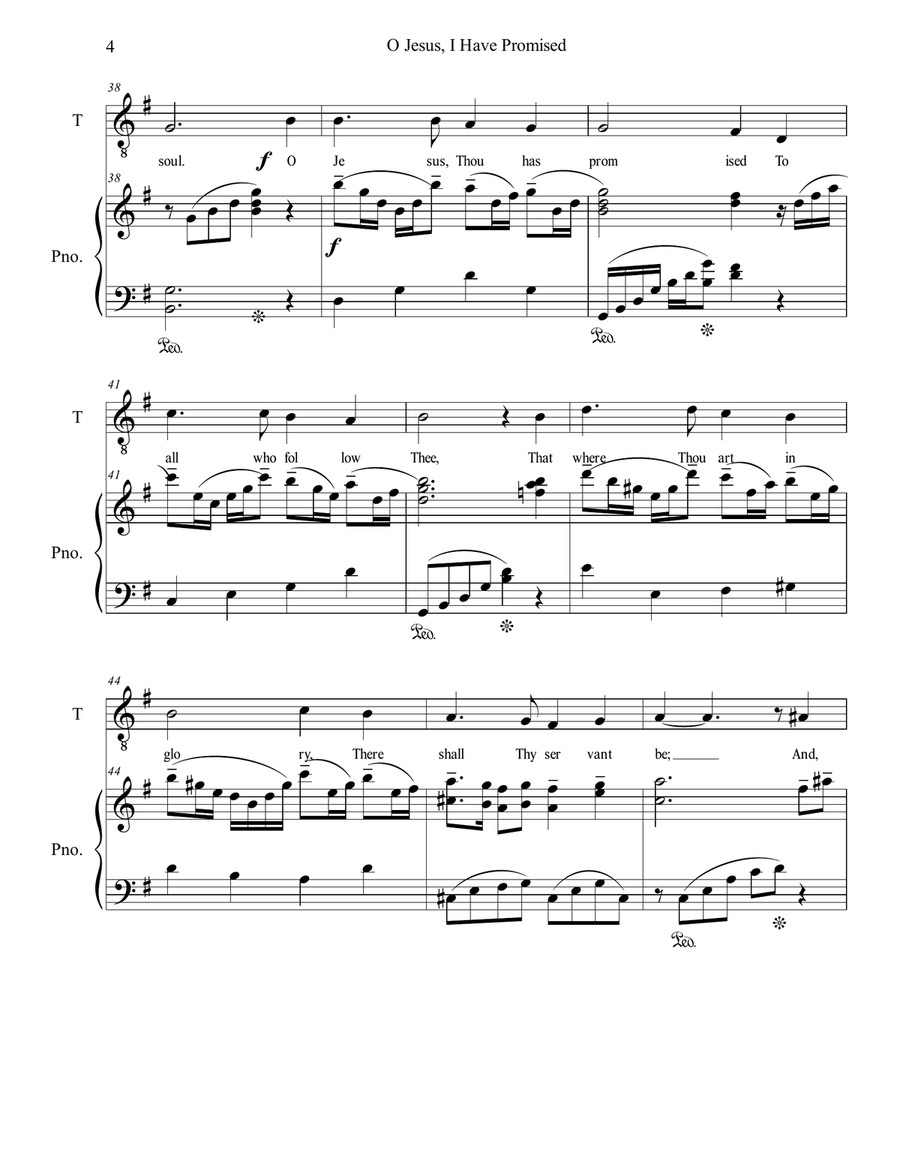 O Jesus, I Have Promised O Jesus, I Have Promised Tenor Voice scores gallery preview page 4