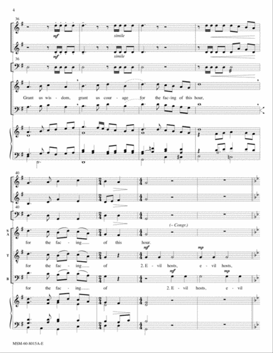 God of Grace and God of Glory Choir scores gallery preview page 4