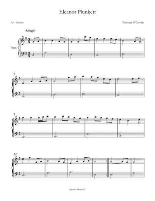 turlough'o carolan eleanor plunkett Easy piano sheet music