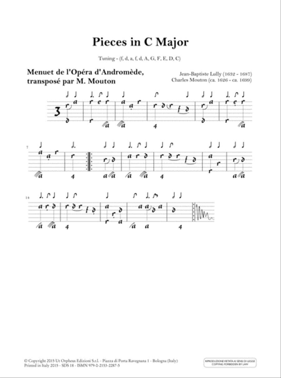 Anthology of 17th Century French Pieces for Baroque Lute - Vol. 2 Lute scores gallery preview page 3