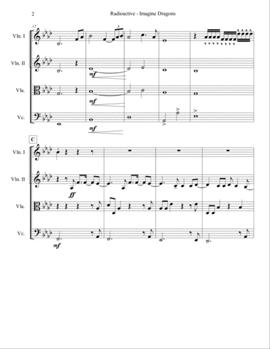 Radioactive String Quartet scores gallery preview page 2