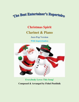 Book cover for "Christmas Spirit" for Clarinet and Piano (with Improvisation)-Video