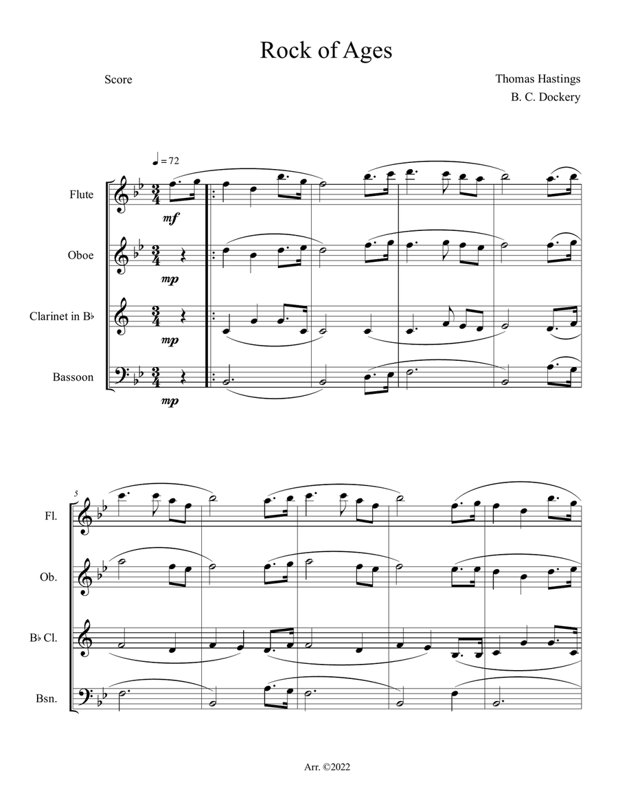 Rock of Ages (Woodwind Quartet)