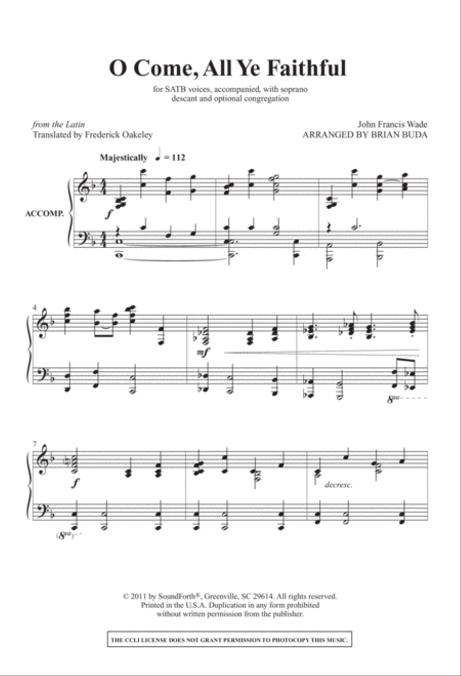O Come, All Ye faithful O Come, All Ye faithful 4-Part scores gallery preview page 2