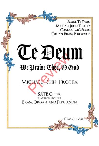 Te Deum Organ, Brass, Percussion Score