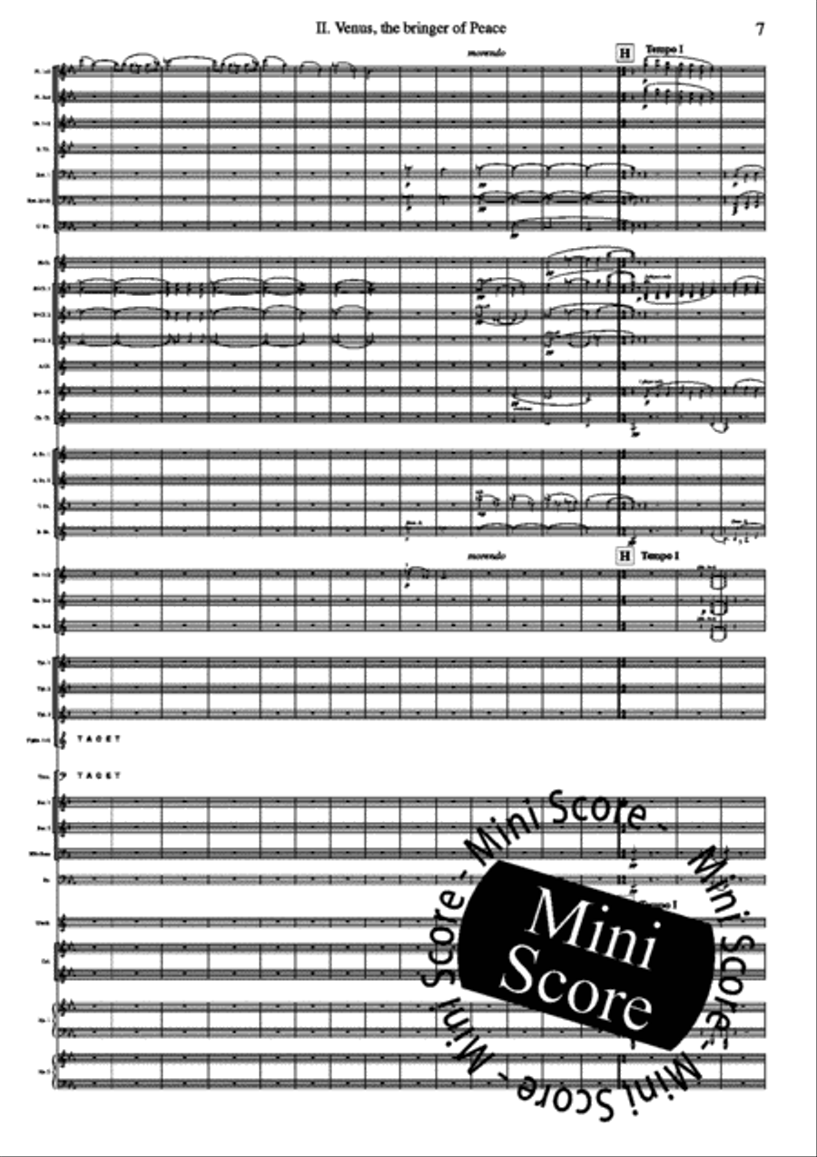 The Planets Concert Band scores gallery preview page 35