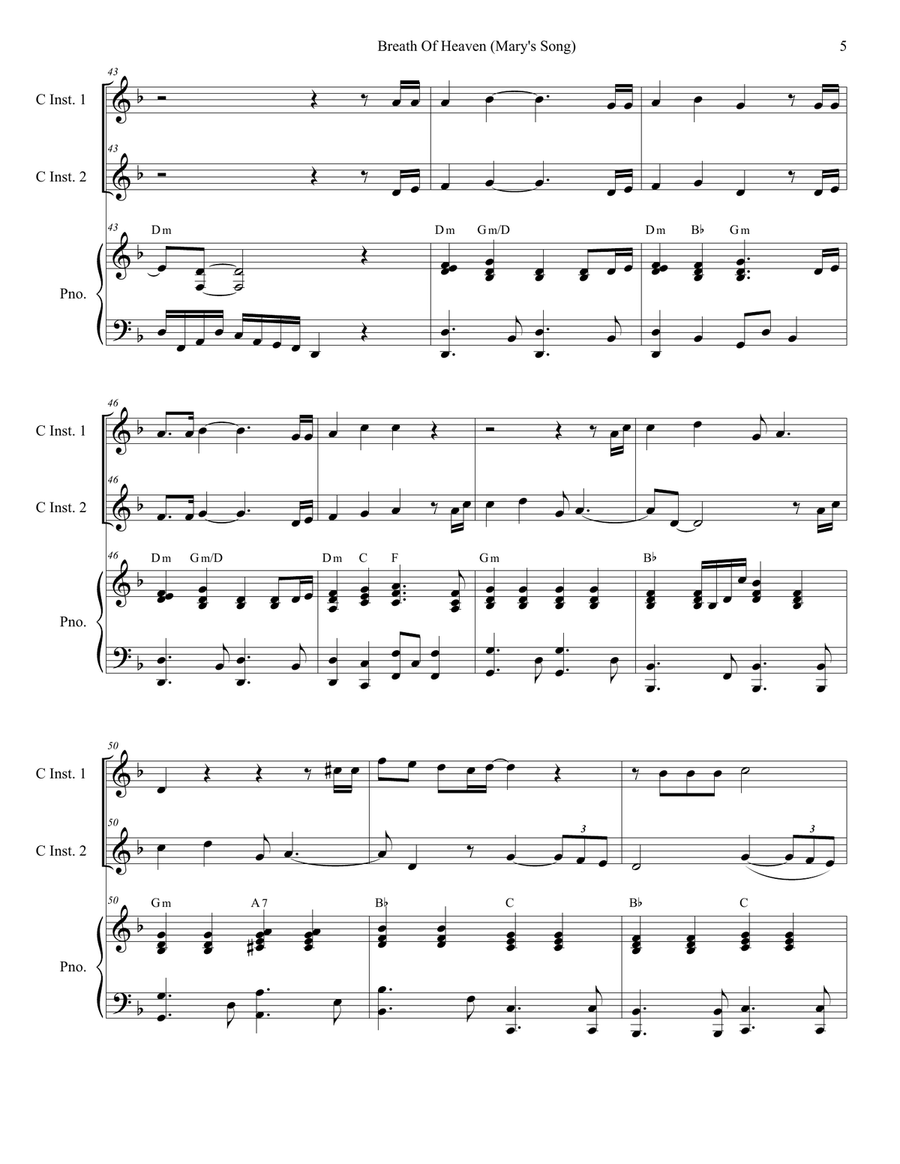 Breath Of Heaven (Mary's Song) Flute scores gallery preview page 5