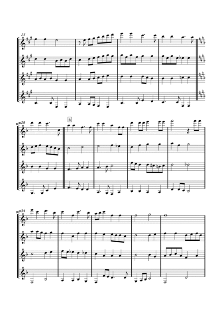 A Nightingale Sang In Berkeley Square Guitar Ensemble scores gallery preview page 5