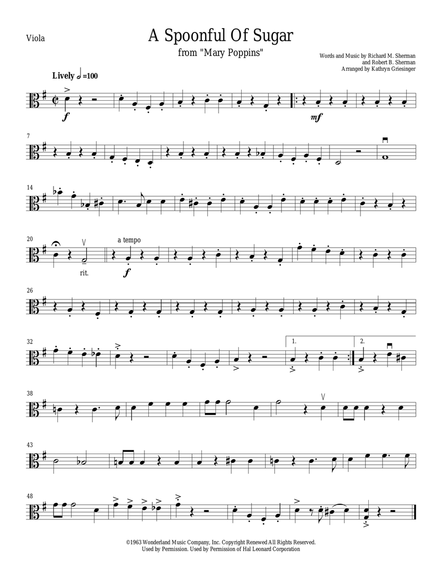 A Spoonful Of Sugar String Quartet scores gallery preview page 4
