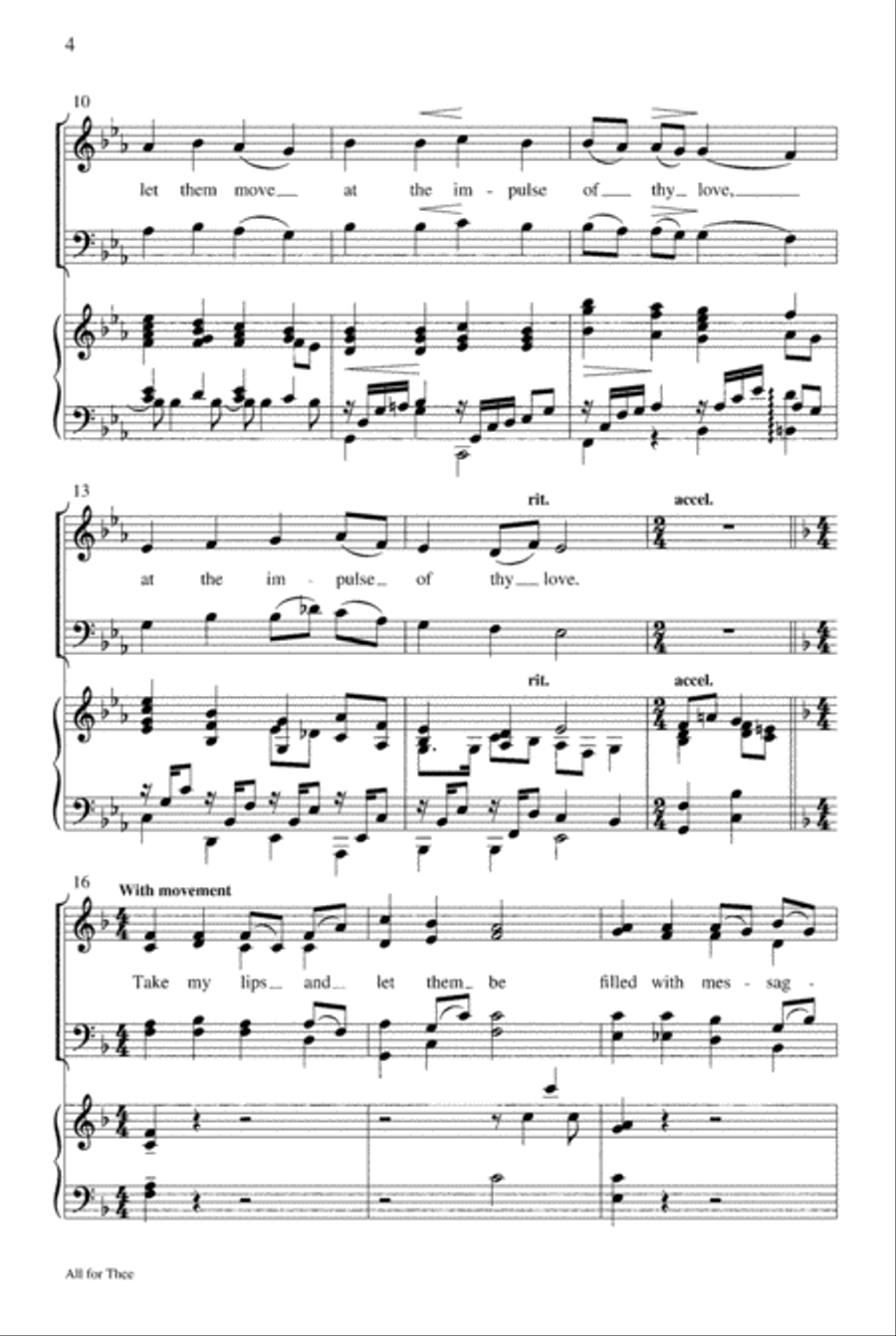 All For Thee 4-Part scores gallery preview page 3