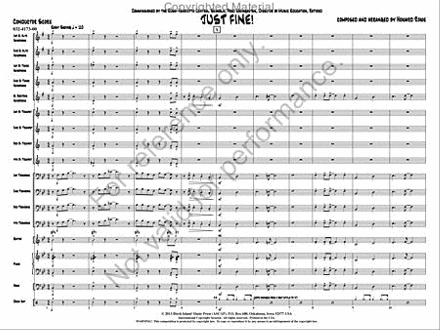 Just Fine! Jazz Ensemble scores gallery preview page 2