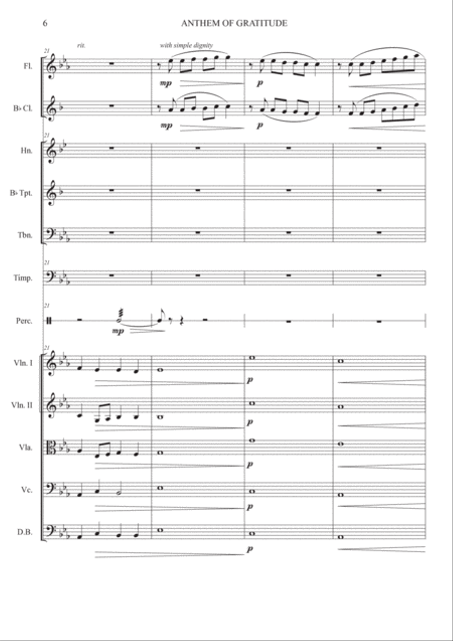 Anthem Of Gratitude Chamber Orchestra scores gallery preview page 6