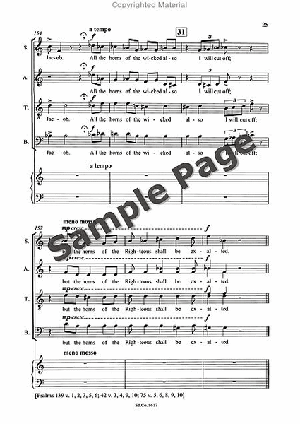 Broken Psalm Choral Score Mixed Choir (satb) And Organ