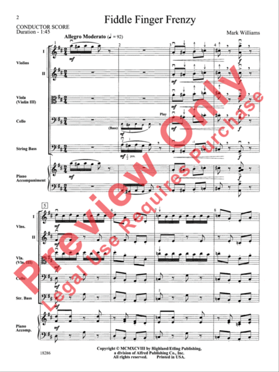 Fiddle Finger Frenzy Fiddle Finger Frenzy String Orchestra scores gallery preview page 3