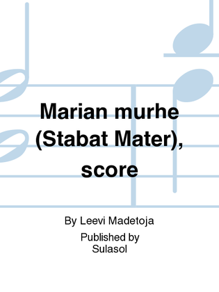 Marian murhe (Stabat Mater), score
