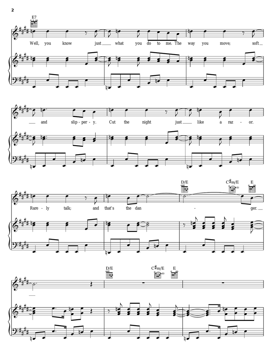 The One Thing Piano, Vocal, Guitar scores gallery preview page 2