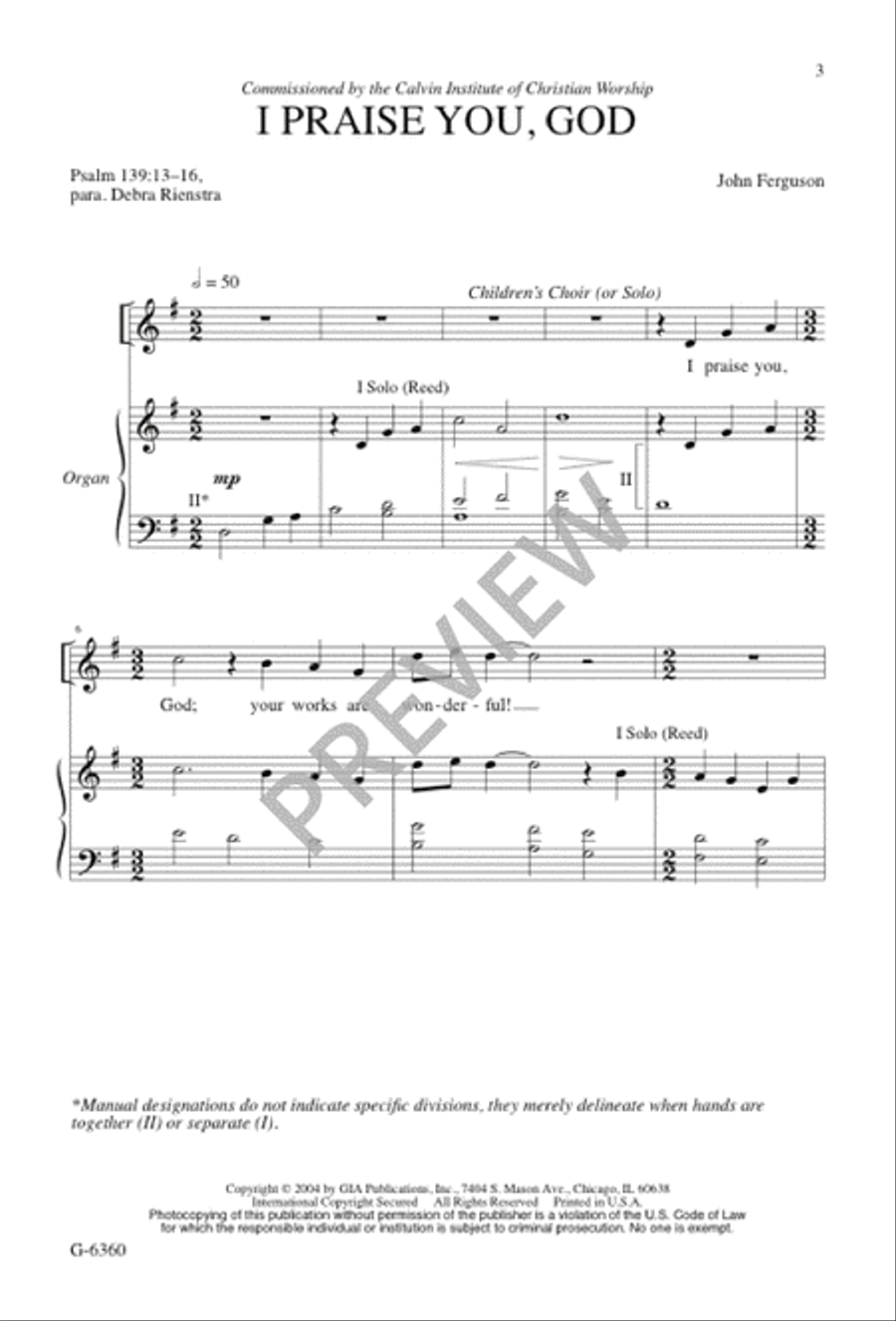I Praise You, God I Praise You, God 4-Part scores gallery preview page 3