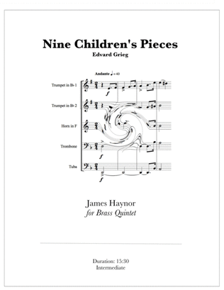 Book cover for Nine Children's Pieces for Brass Quintet