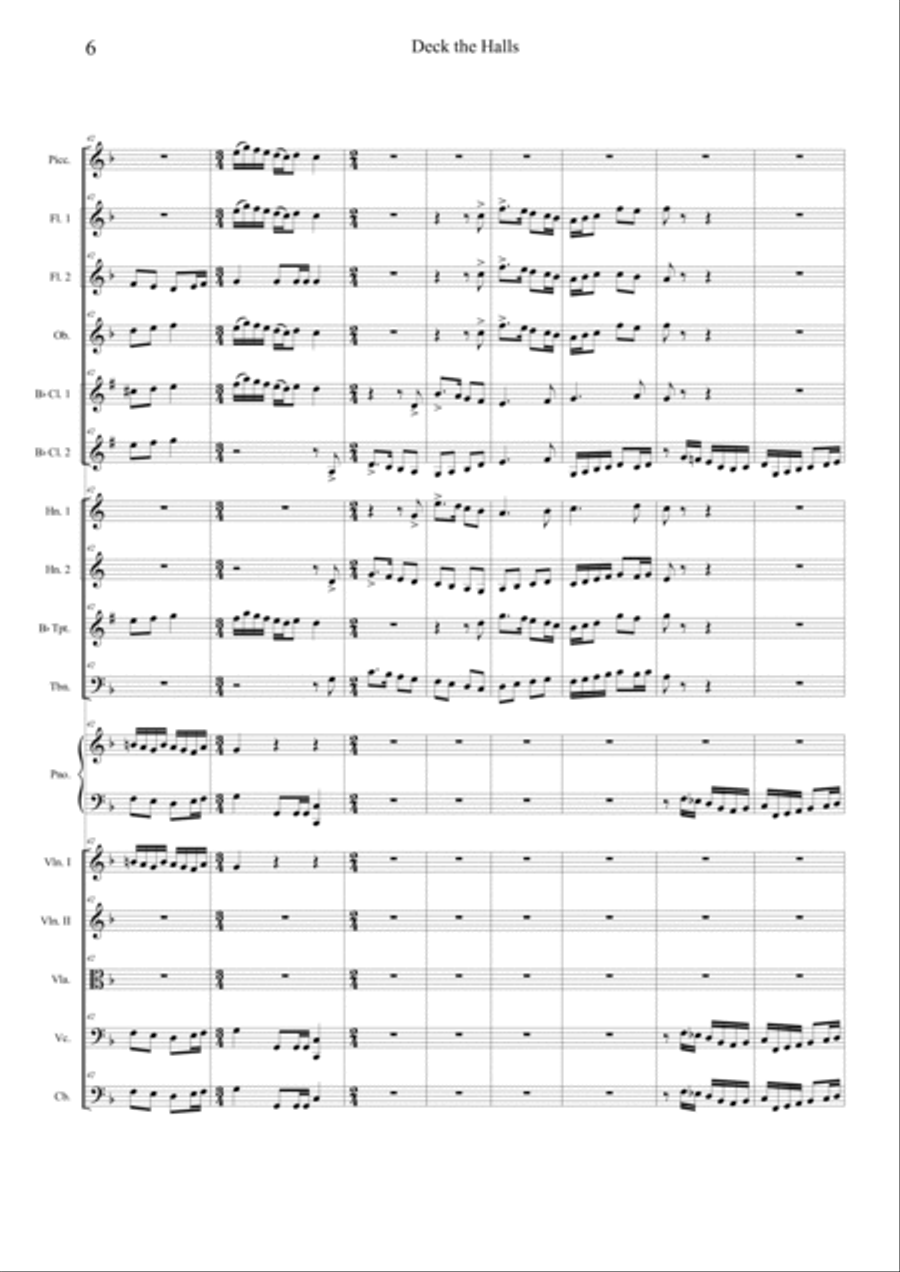 Deck the Halls Chamber Orchestra scores gallery preview page 6