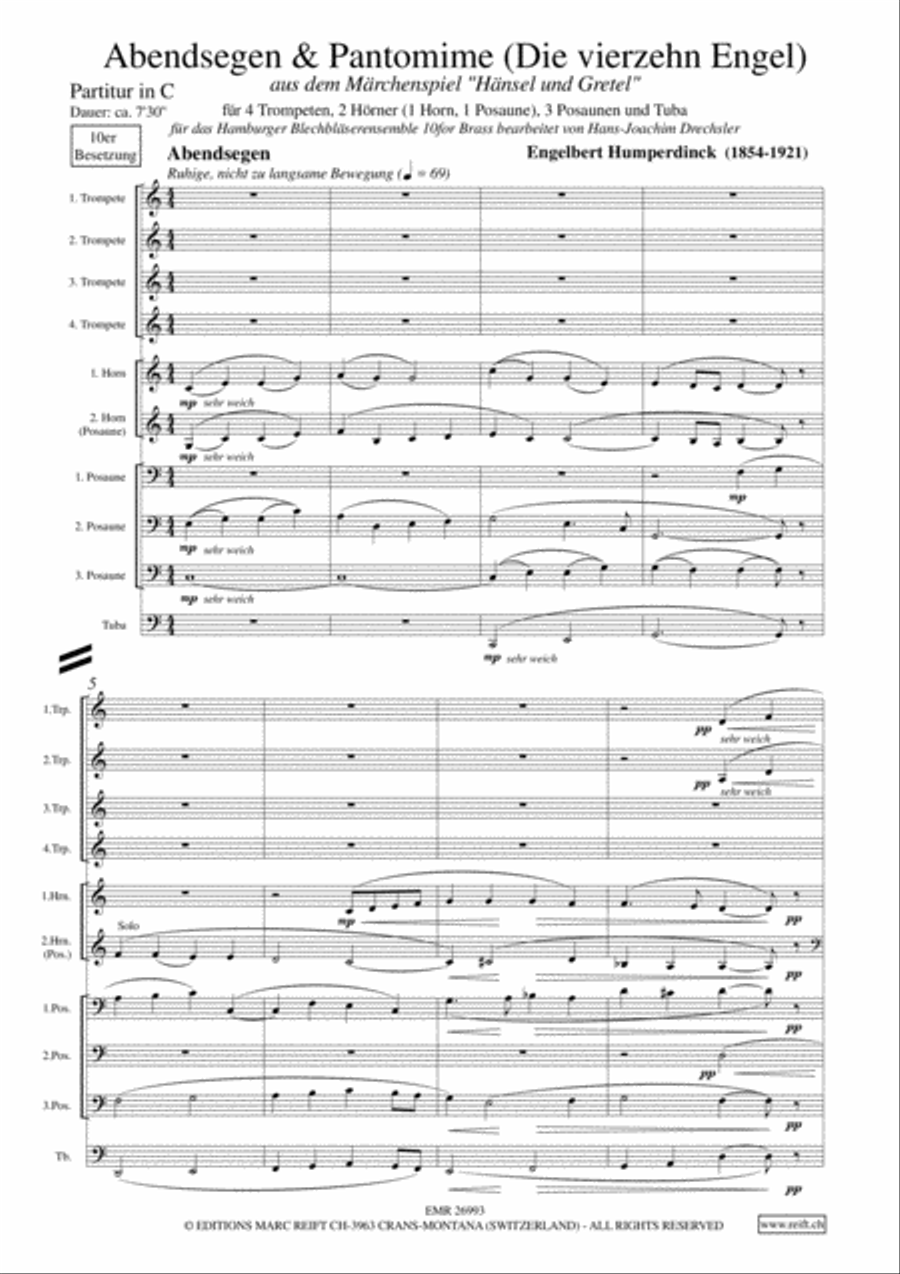 Abendsegen & Pantomime Brass Ensemble scores gallery preview page 3