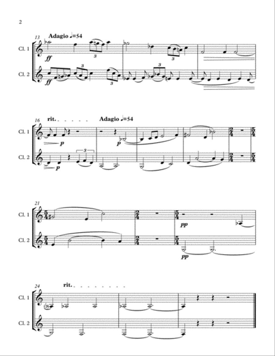 Clarinet Duet Clarinet Duet scores gallery preview page 2