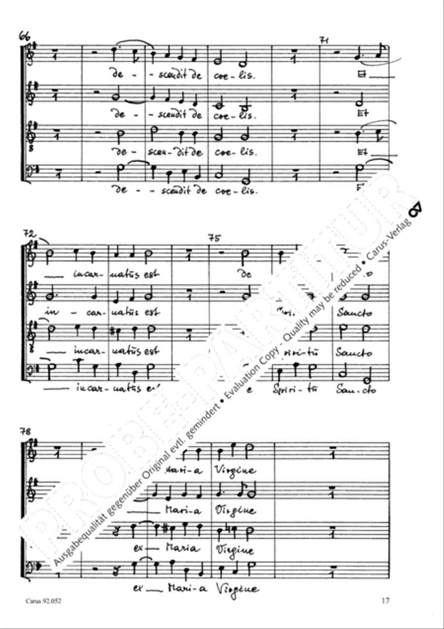 Missa canonica 4-Part scores gallery preview page 18