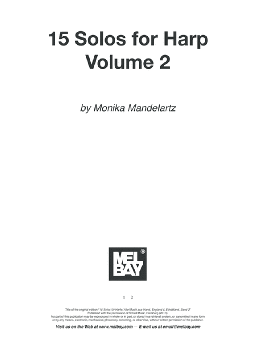 15 Solos for Harp Volume 2 Pedal Harp scores gallery preview page 2