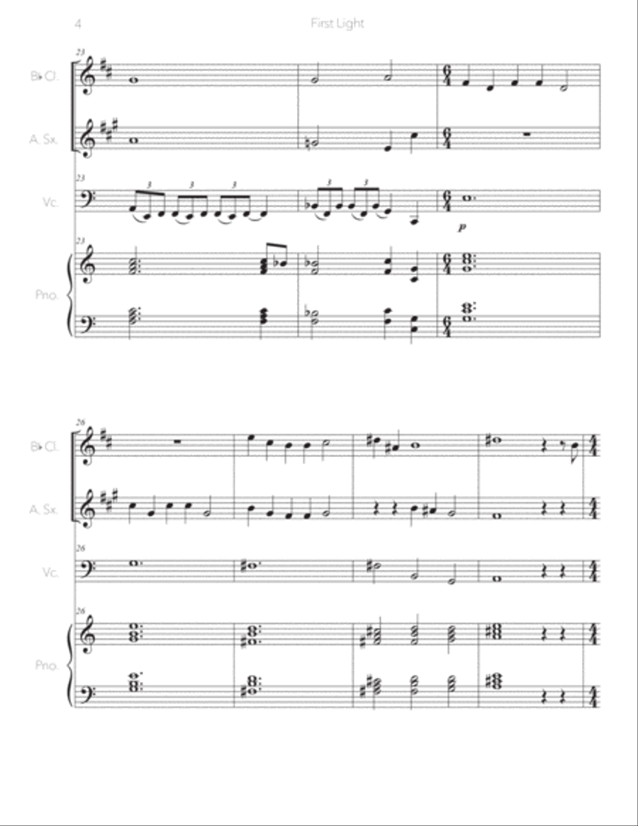 First Light Small Ensemble scores gallery preview page 4