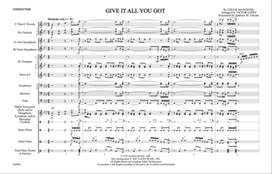 Give It All You Got Marching Band scores gallery preview page 22