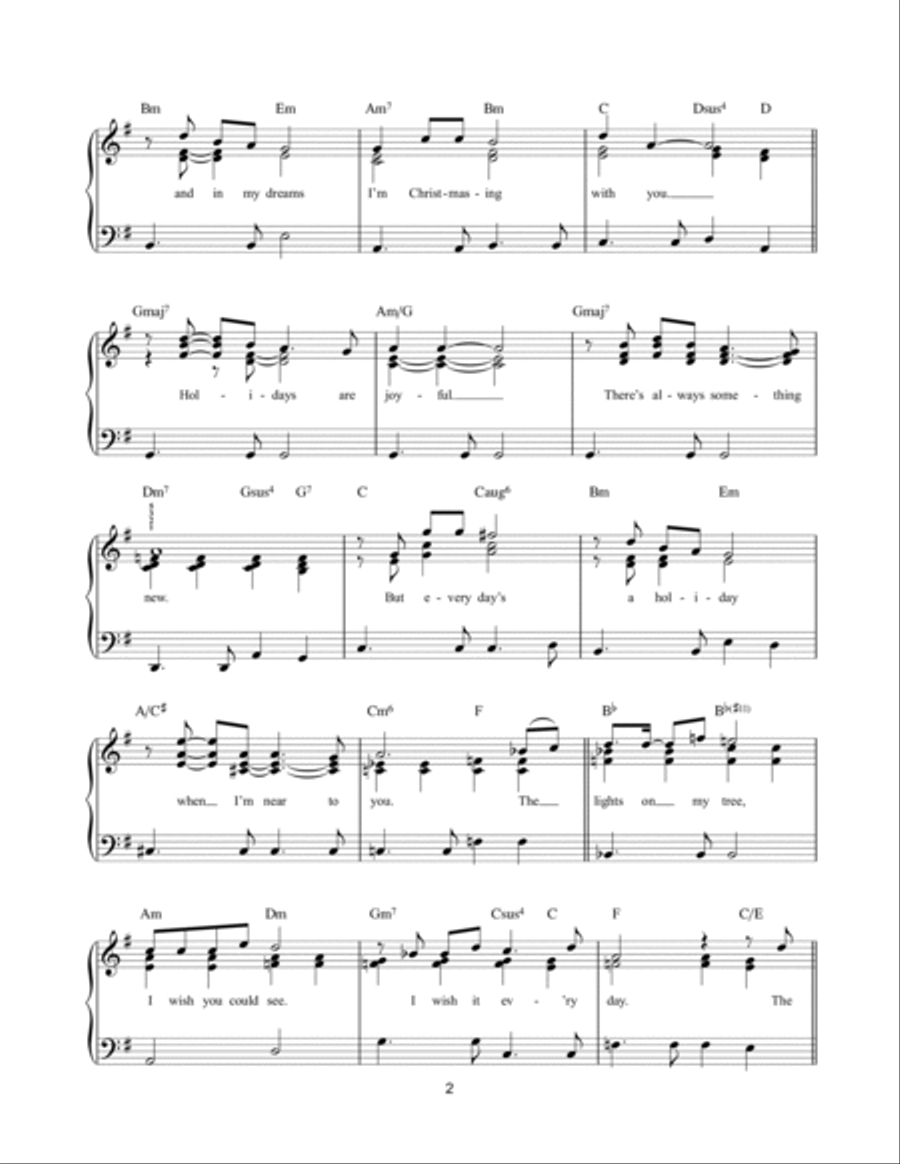 Merry Christmas Darling Merry Christmas Darling Easy Piano scores gallery preview page 2