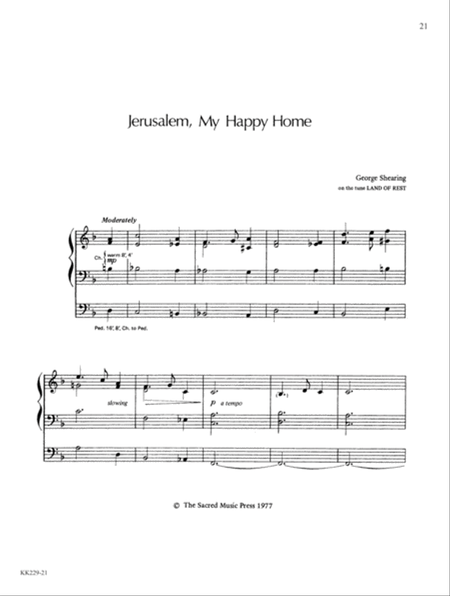 Sacred Sounds from George Shearing For Organ Organ Solo scores gallery preview page 9