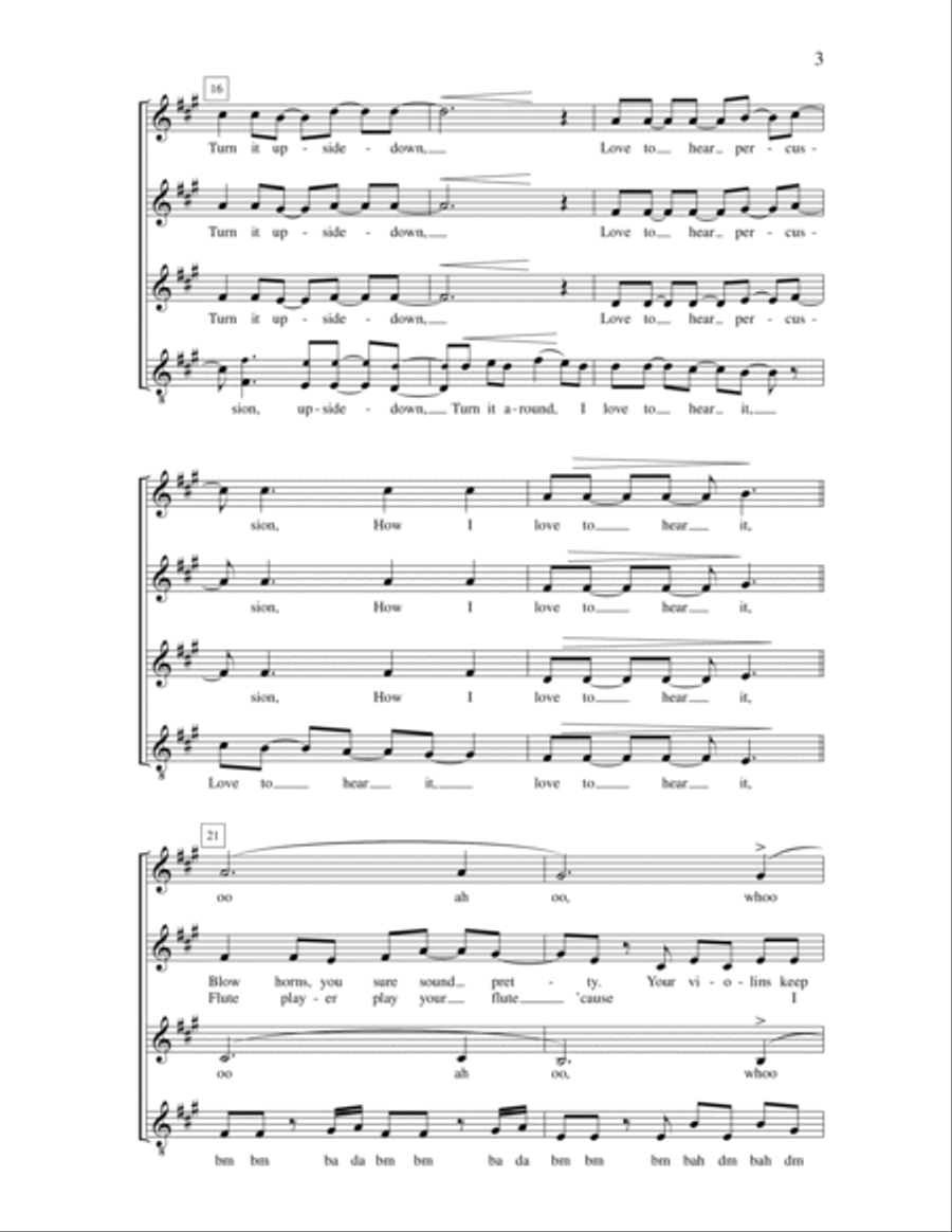 Turn The Beat Around (arr. Deke Sharon) SSAA scores gallery preview page 3