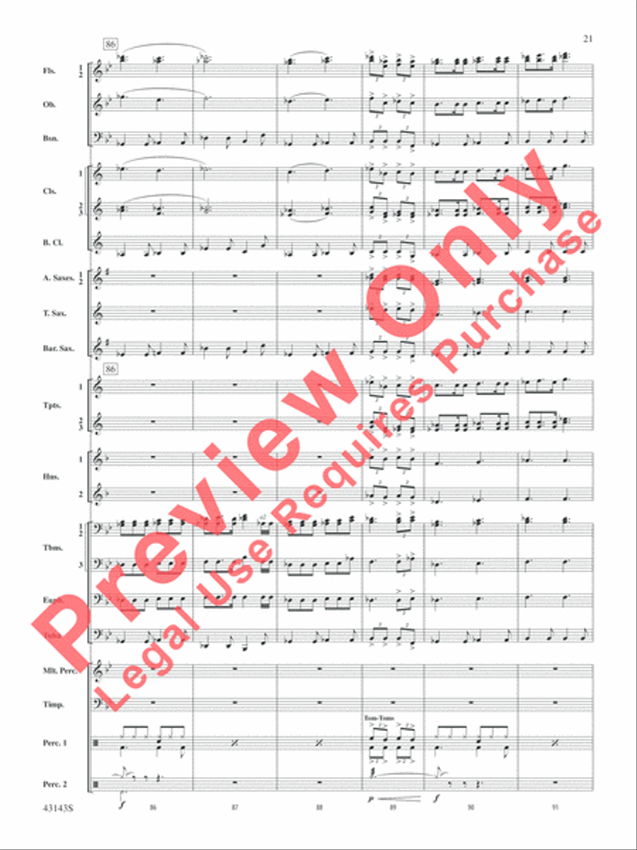Rocky on Broadway Rocky on Broadway Concert Band scores gallery preview page 22