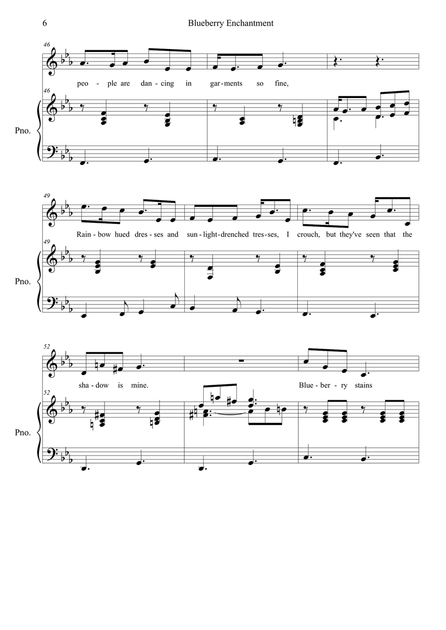 Blueberry Enchantment: song Voice Solo scores gallery preview page 6
