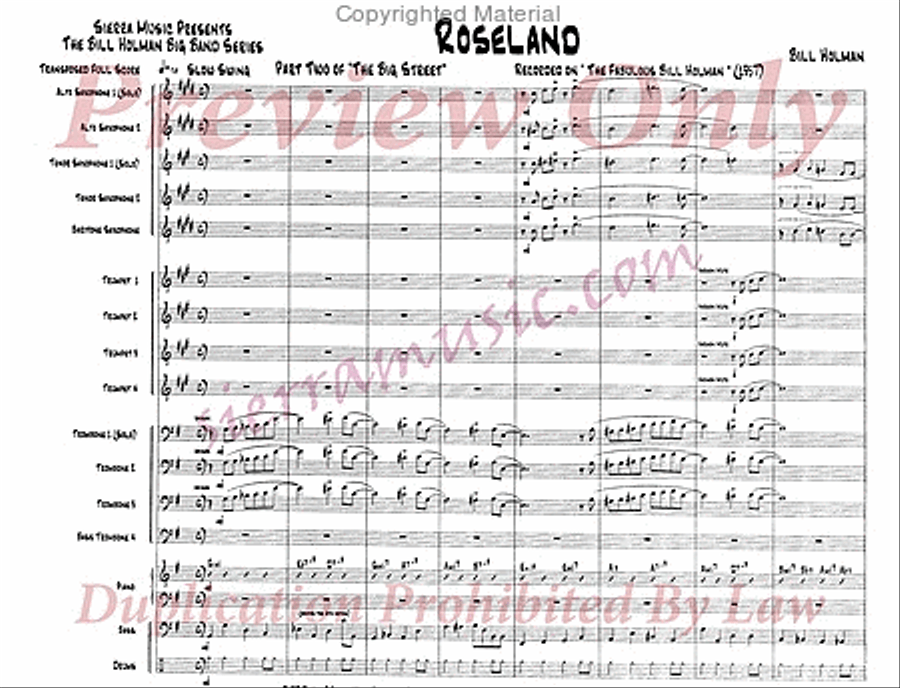 Roseland (MM2 The Big Street) Big Band scores gallery preview page 2