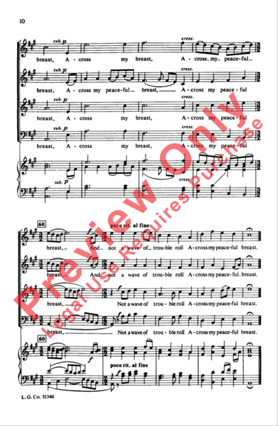 When I Can Read My Title Clear 4-Part scores gallery preview page 9