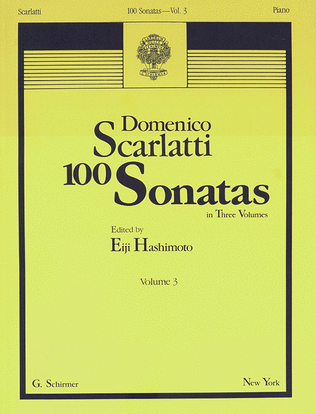 Book cover for 100 Sonatas - Volume 3 (Sonata 68, K445 - Sonata 100, K551)
