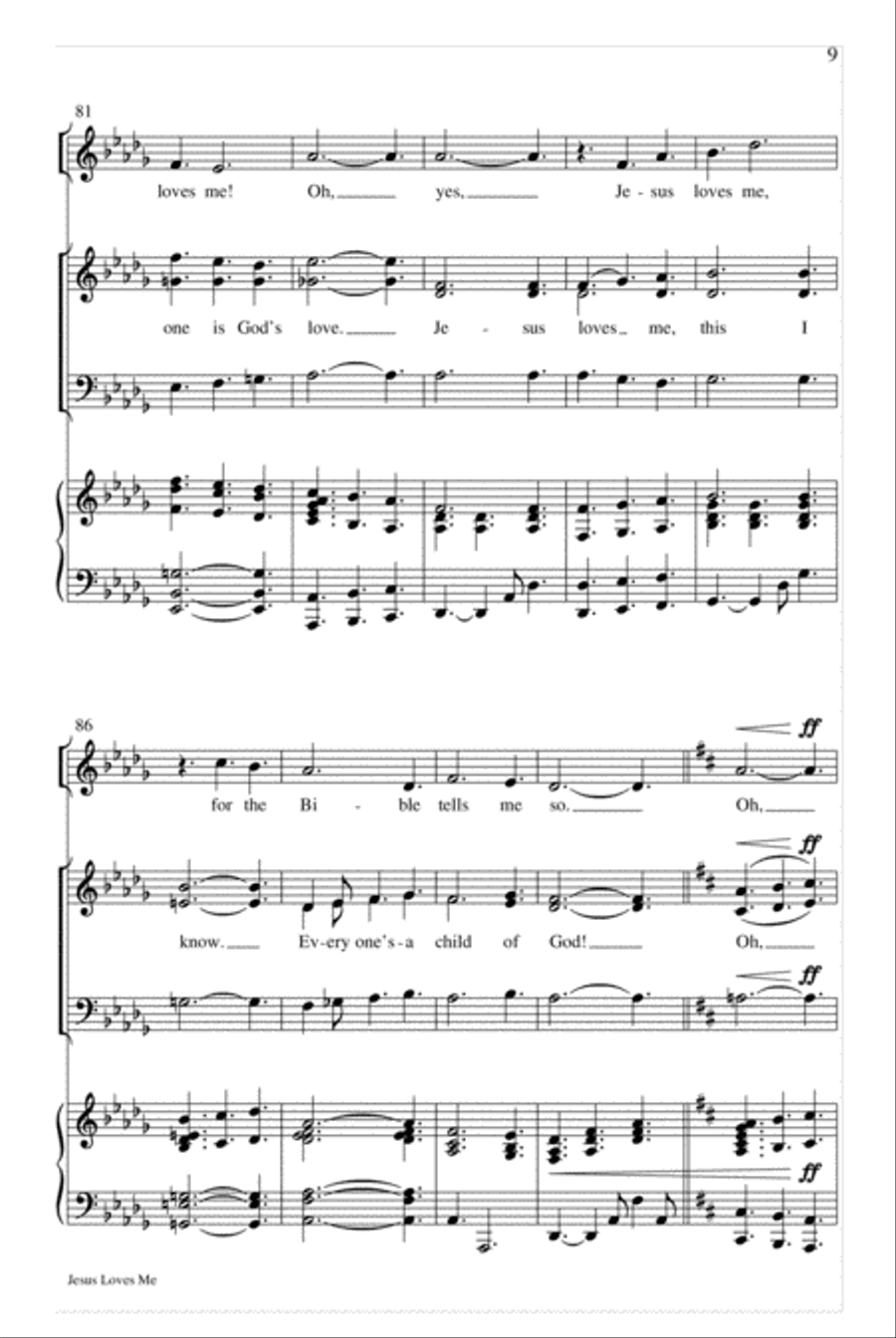 Jesus Loves Me Jesus Loves Me Unison Choir scores gallery preview page 9