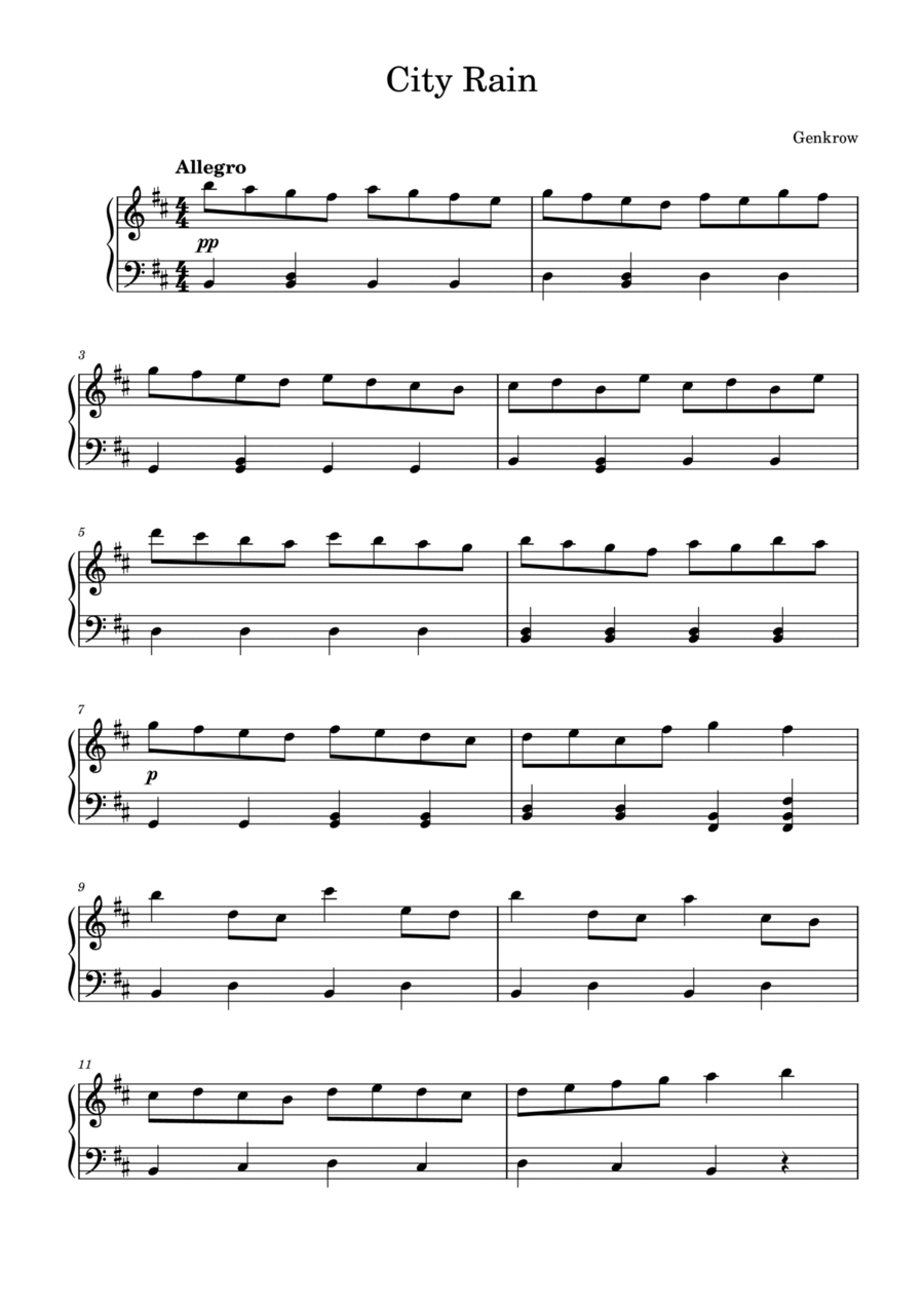 City Rain City Rain Part scores gallery preview page 1