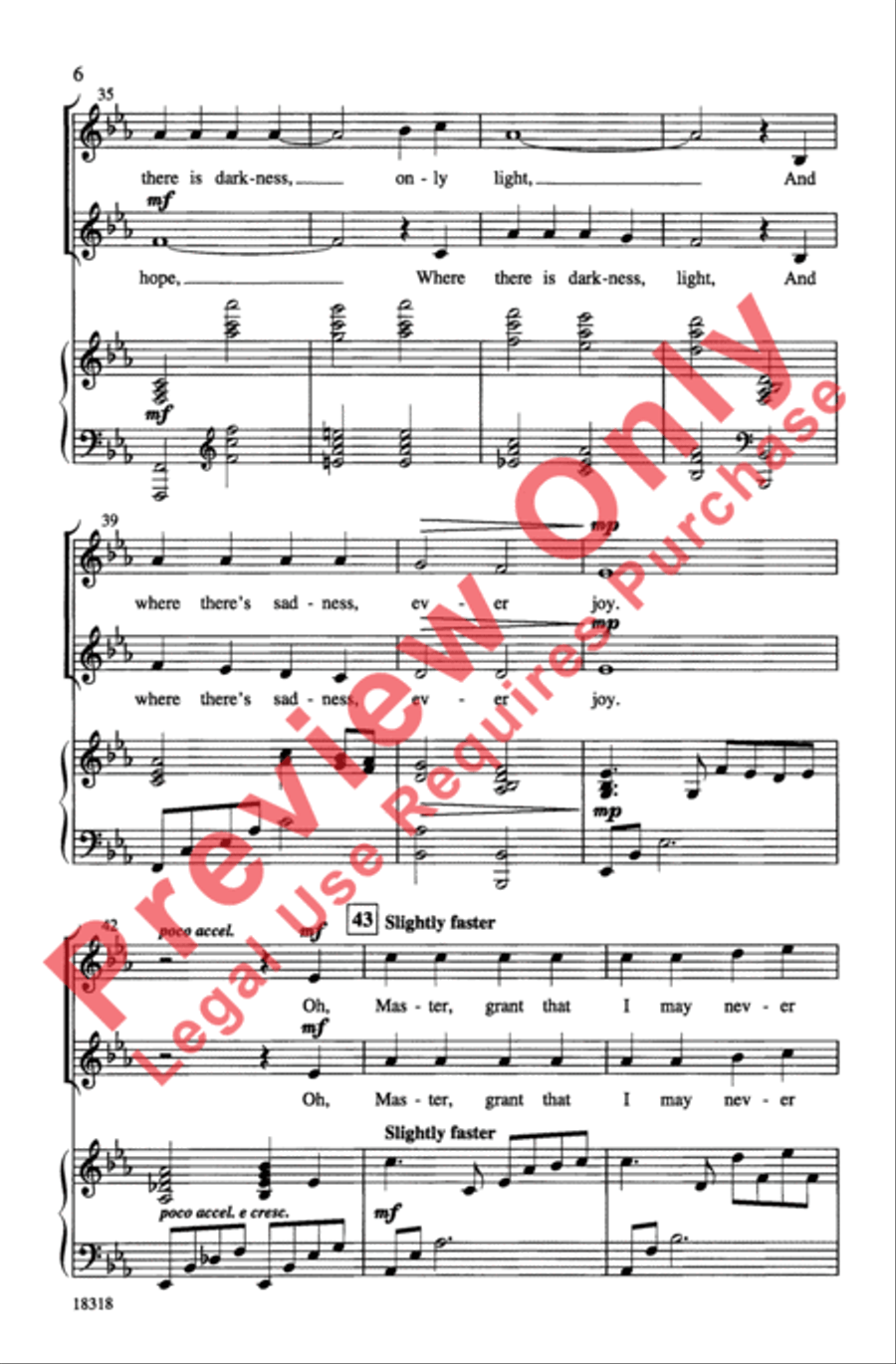 Make Me a Channel of Your Peace 2-Part scores gallery preview page 6