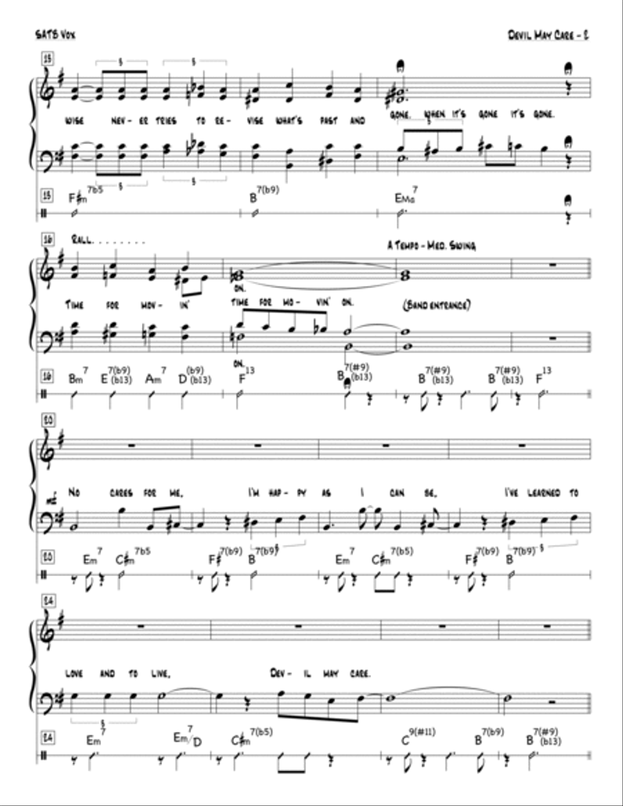 Devil May Care 4-Part scores gallery preview page 5