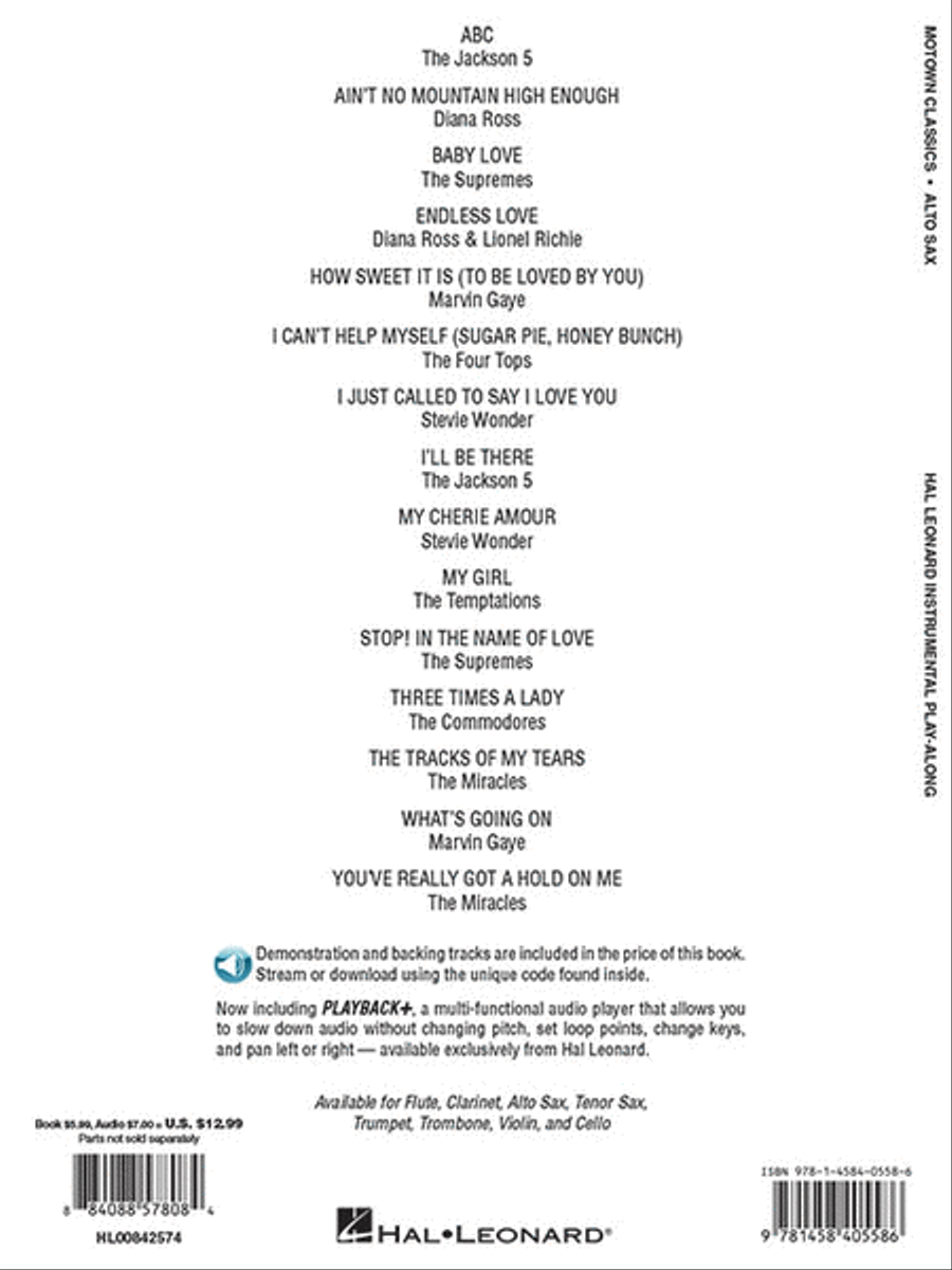 Motown Classics – Instrumental Play-Along Series Alto Saxophone scores gallery preview page 5