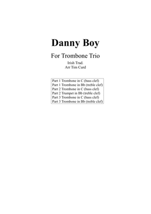 Book cover for Danny Boy for Trombone Trio